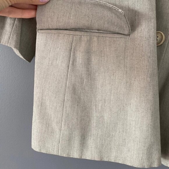 Holt Renfrew Blazer Jacket Size 16 Structured Fit Old Money Minimalist Style - Picture 4 of 13